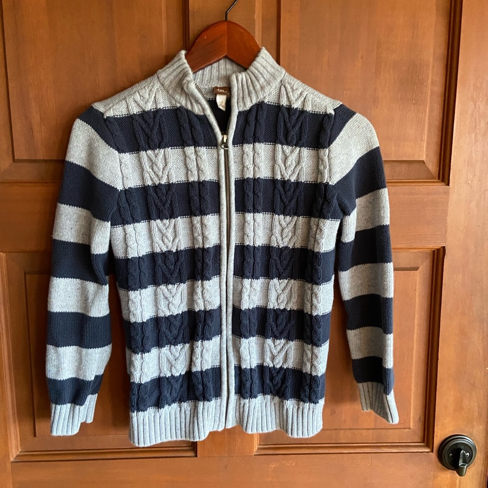 Tea Collection zip front sweater size 8-10